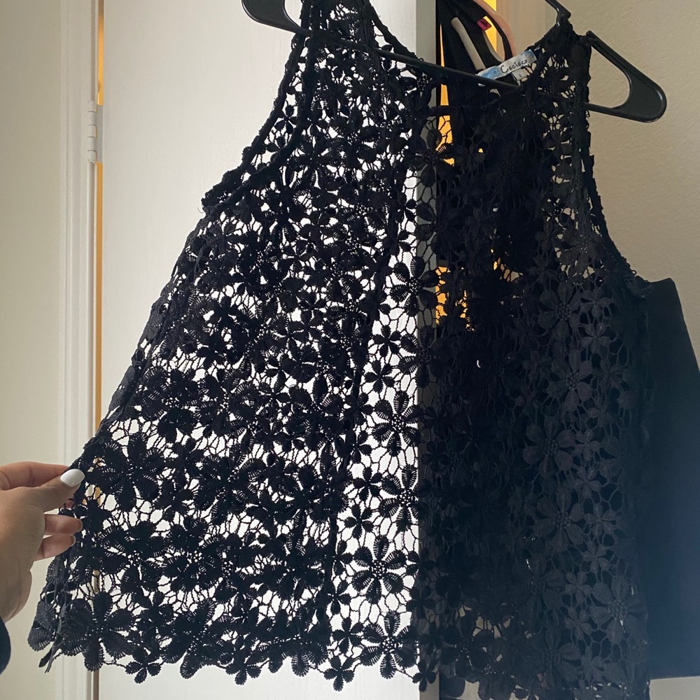 Black Lace Over Top